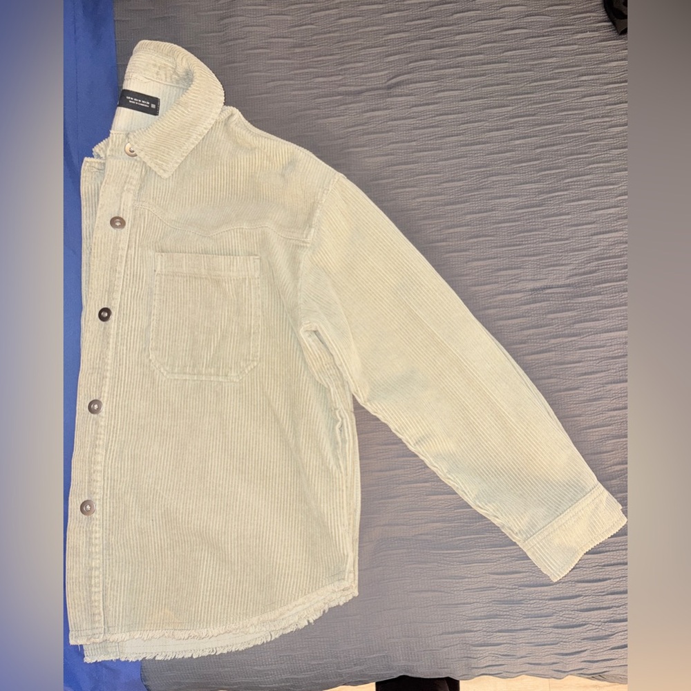 Olive Corduroy Shacket Jacket - Women - Picture 4 of 5